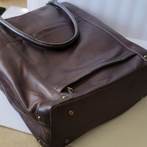 Solo Espresso Leather Tote Bag